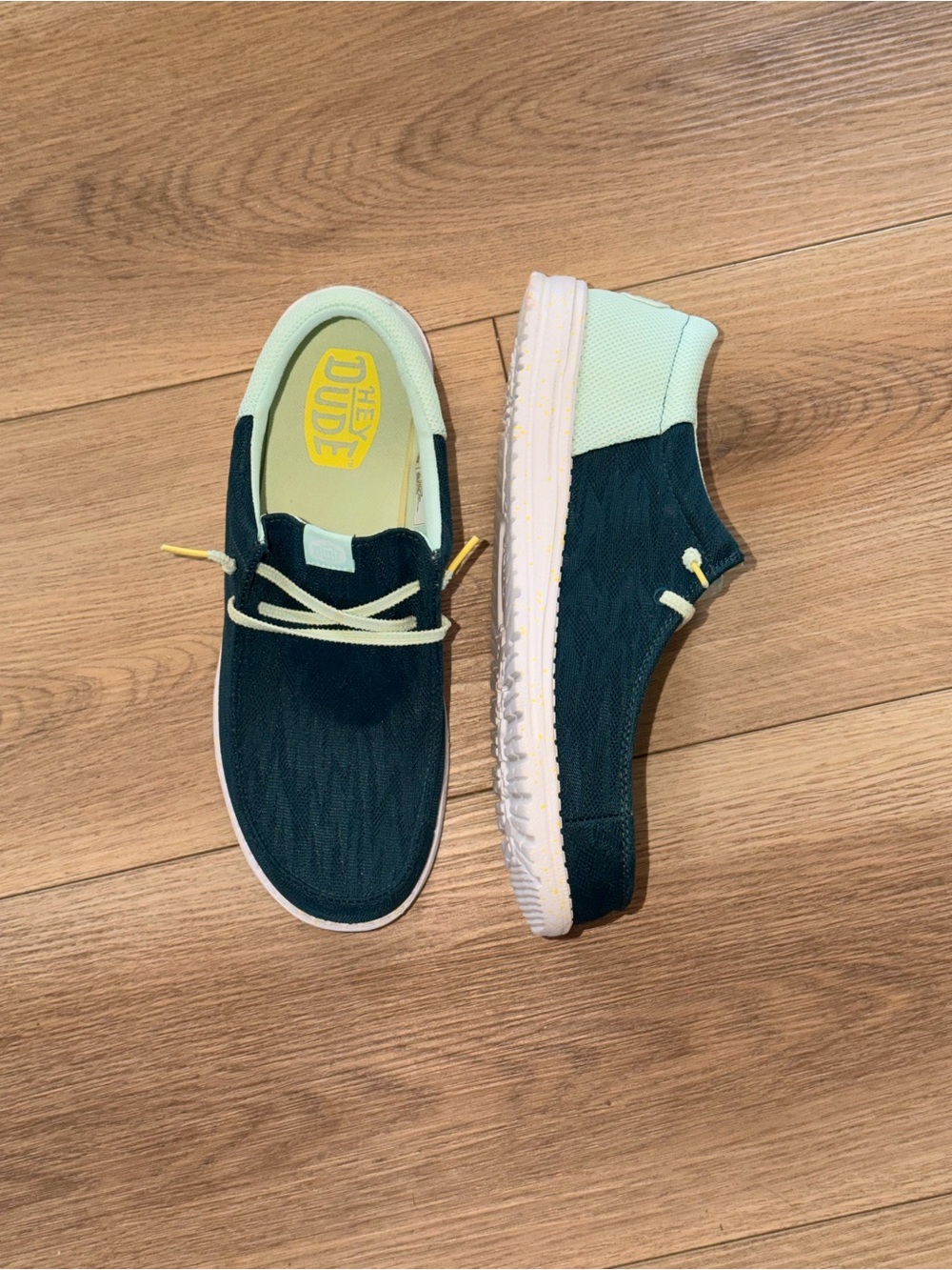 Heydude Wally funk Slip-On Sneakers in Dark Teal and Mint